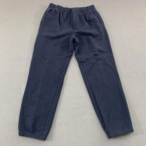 L.L.Bean Pants Mens Medium Navy Blue Elastic Waist Cuffed Sweatpants Jogger